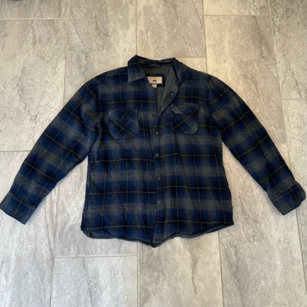 Men's Dakota Grizzly Blue Plaid Lined Shirt Jacket